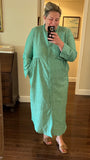 Tuckernuck Green Linen/Cotten Blend Button Up Front Dress- Size XXXL