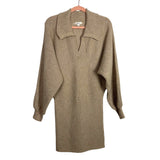 LaLavon Beige Collared Sweater Dress - Size S