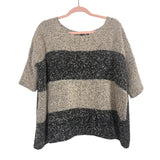 Topshop Black and Tan Fuzzy Sweater- Size S/M