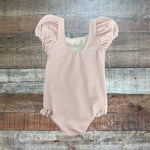 Next Mauve/White Striped Swimsuit - Size 3Y