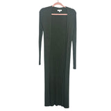 Prologue Green Ribbed Long Sweater Cardigan- Size M