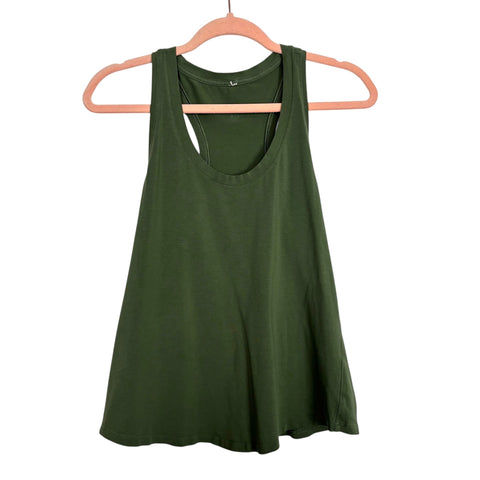 Lululemon Army Green Racerback Tank - Size ~6 (No Size Tag, Fits Like A 6)