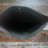 Marc Jacobs Black Foldover Chain Clutch
