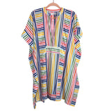 India Collection by Emerson Fry Colorful Striped Cover Up Dress- Size OS