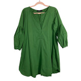 Pomander Place Green V-Neck with Puff Sleeves Maisie Dress- Size XL (sold out online)