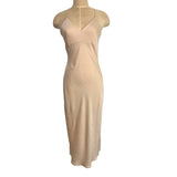 Amaryllis Blush Satin V-Neck Cami Strappy Back Dress- Size S