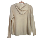 Splendid Collection Cream with Sweater Sleeves and Back Hooded Sweatshirt- Size XS