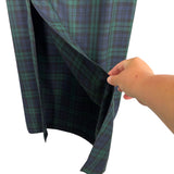 Antonio Melani Born on Fifth Green Black and Navy Plaid One Shoulder Side Slit Dress NWT- Size 4