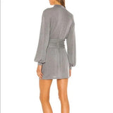 Majorelle Grey Mock Neck Sweater Dress- Size M