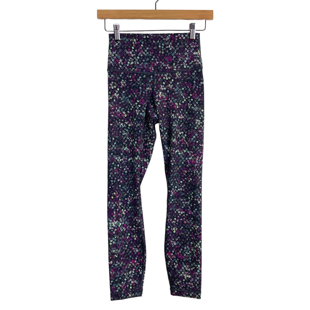 Lululemon Purple/Pink/Blue Floral Print Wunder Under High Rise Legging –  The Saved Collection