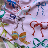 Pink Chicken New York Pink Bow Print One Piece- Size 4Y (see notes)