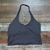 Lululemon Black Built in Shelf Bra Cropped Halter Tank- Size 12