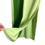 No Brand Green Color Block Ribbed Cutout Slit Dress- Size L
