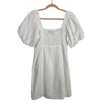 SNDYS Everyday White Puff Sleeve Dress - Size S