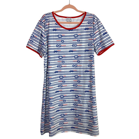 The Bella Bean Nautical Knots Printed Dress- Size XL