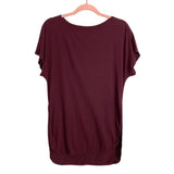 Lululemon Maroon Wide Neck Tunic Tee- Size ~M (no size tag, fits like a medium)