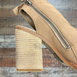 Dolce Vita Leather Peep Toe Slingback Booties- Size 8 (see notes)