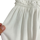 Do + Be White Smocked Ruffle Top- Size S (see notes)