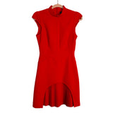 Karen Millen Red Pleated Front Hem Dress- Size 6 (see notes, sold out online)