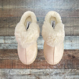 Glaze Cream Fur Lined Platform Slip Ons- Size 8