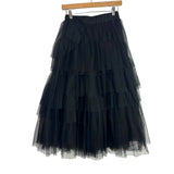 Chicwish Black Lined Tulle Tiered Ruffle Skirt- Size XS/S