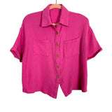 Shein Pink Gauze Top & Short Set - Size M