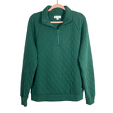 Free Assembly MEN's Forest Green Diamond Quilted Jersey Pullover- Size S (sold out online)