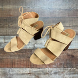 Steve Madden Suede Lace Up Heeled Sandals - Size 7 (see notes)