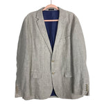 Enzo Tavare Men's Light Gray 100% Linen Blazer- Size 42L