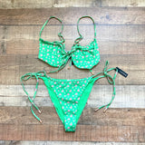 Lounge Green Floral Side Tie Bikini Bottoms NWT- Size XL (we have matching top)