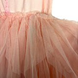 IBTOM CASTLE Pink Beaded Feather Tulle Skirt Dress- Size ~5/6 (see notes)