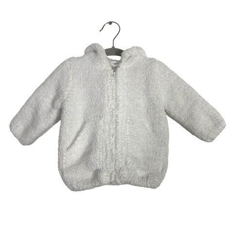 Angel Dear White Hooded Jacket - Size 0-6M