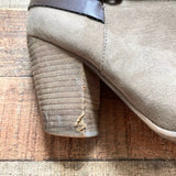 Carlos Brown Suede Side Buckle Booties- Size 8.5 (see notes)