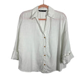 Zara White Button Up Top - Size S