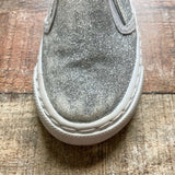 No Brand Silver Sparkle Slip On Sneakers- Size 6 (see notes)