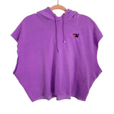Aviator Nation Purple Sleeveless Raw Hem Hooded Sweatshirt- Size S (see notes, we have matching shorts)