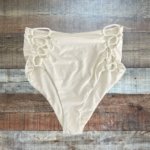 Aerie Cheeky White Side Lace Swim Bottoms NWT - Size M
