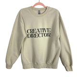 Gildan Sand Creative Director Sweatshirt- Size M (see notes)