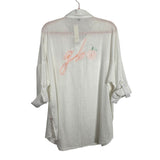 Be Blessed White GB Button Up Top NWT - Size L