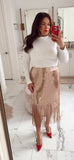 Ivy City Co Ethereal Skirt In Gold Sequin NWT - Size XL (Sold Out Online!)