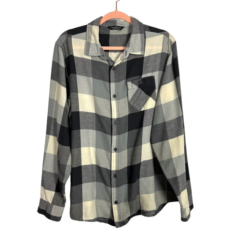 Alpine Design Grey Plaid Shirt - Size L