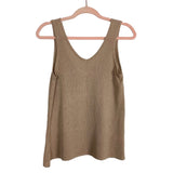 Ekouaer Beige Open Knit Tank Short Set NWT- Size S (sold as set)