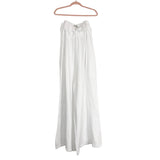 Bucket List White Gauze Strapless Twist Front Extra Wide Leg Jumpsuit NWT- Size M
