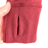 Lululemon Maroon Zipper Pocket Long Sleeve Tee-Size 12