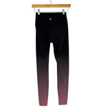Lululemon Black/Pink Speckle Ombre Leggings - Size 4 (Inseam 26")