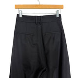 Luel Studio Black Outer Wool Pleated Wide Leg Pants- Size 0