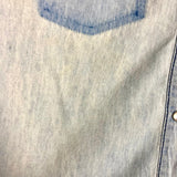GB Faded Chambray Snap Up Top- Size L (see notes)