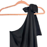 Tyche Black One Shoulder Side Slit Dress- Size S