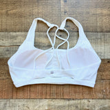 Stori White with Back Criss Cross Straps Padded Sports Bra- Size 10