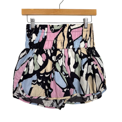 Free People Movement Black/Multicolor Print Shorts - Size M